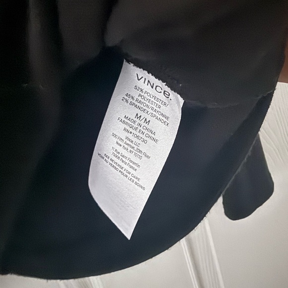 Vince Classic Black Long Sleeve Top - Picture 4 of 4